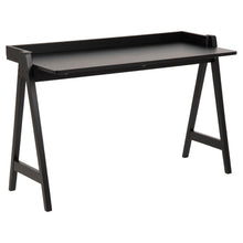 Load image into Gallery viewer, Miso Modern Office Desk In Black Oak With Wooden Legs Spacious 127cm
