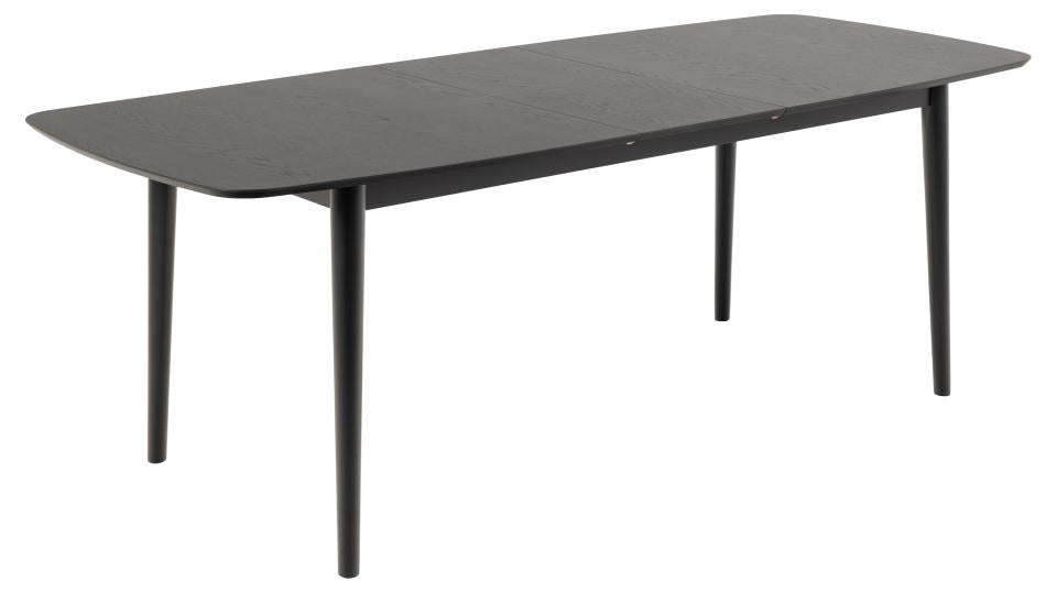 Montreux Extendable Large Rectangle Black Oak Dining Table 180/219cm Extending Top