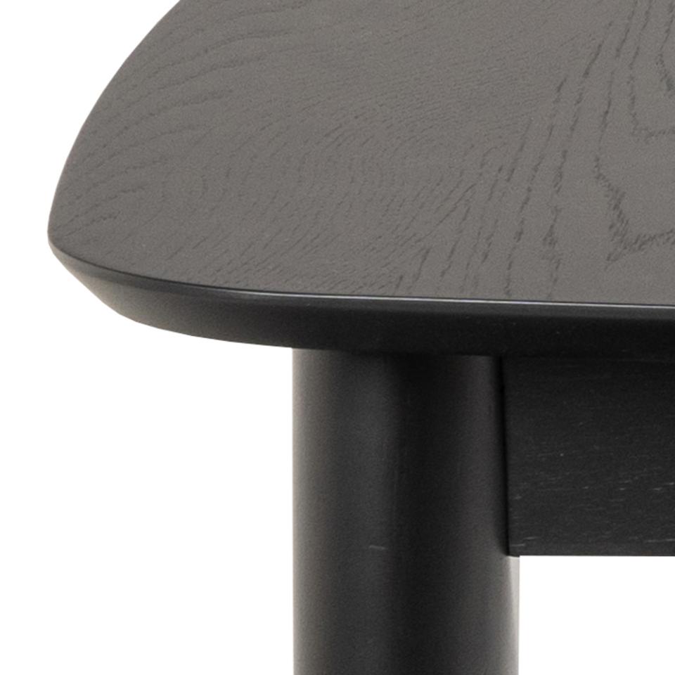 Montreux Extendable Large Rectangle Black Oak Dining Table 180/219cm Extending Top
