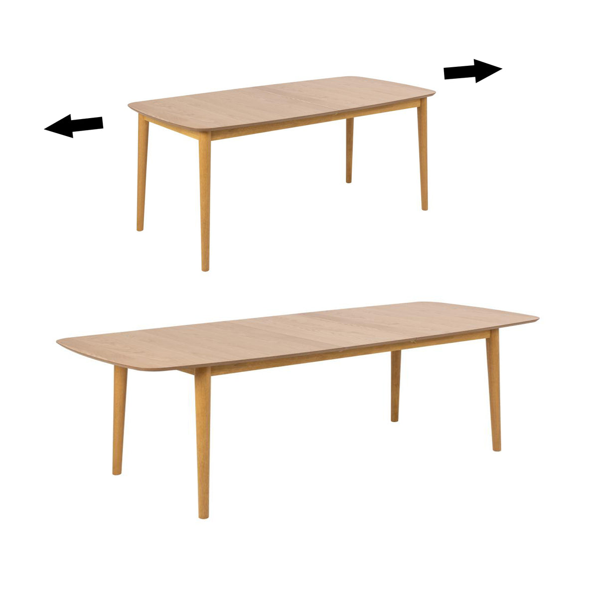 Montreux Extendable Large Rectangle Oak Dining Table 180/219cm Extending Top