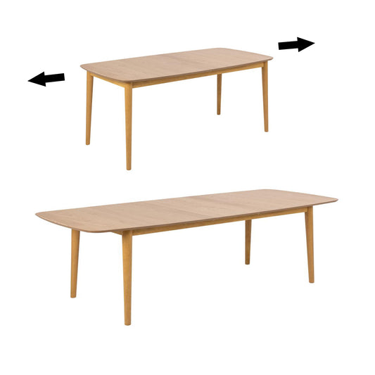 Montreux Extendable Large Rectangle Oak Dining Table 180/219cm Extending Top