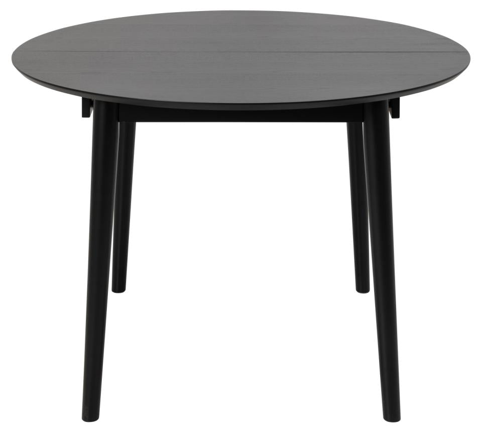Montreux Round Extendable Black Oak Dining Table 115/154cm Extending Top