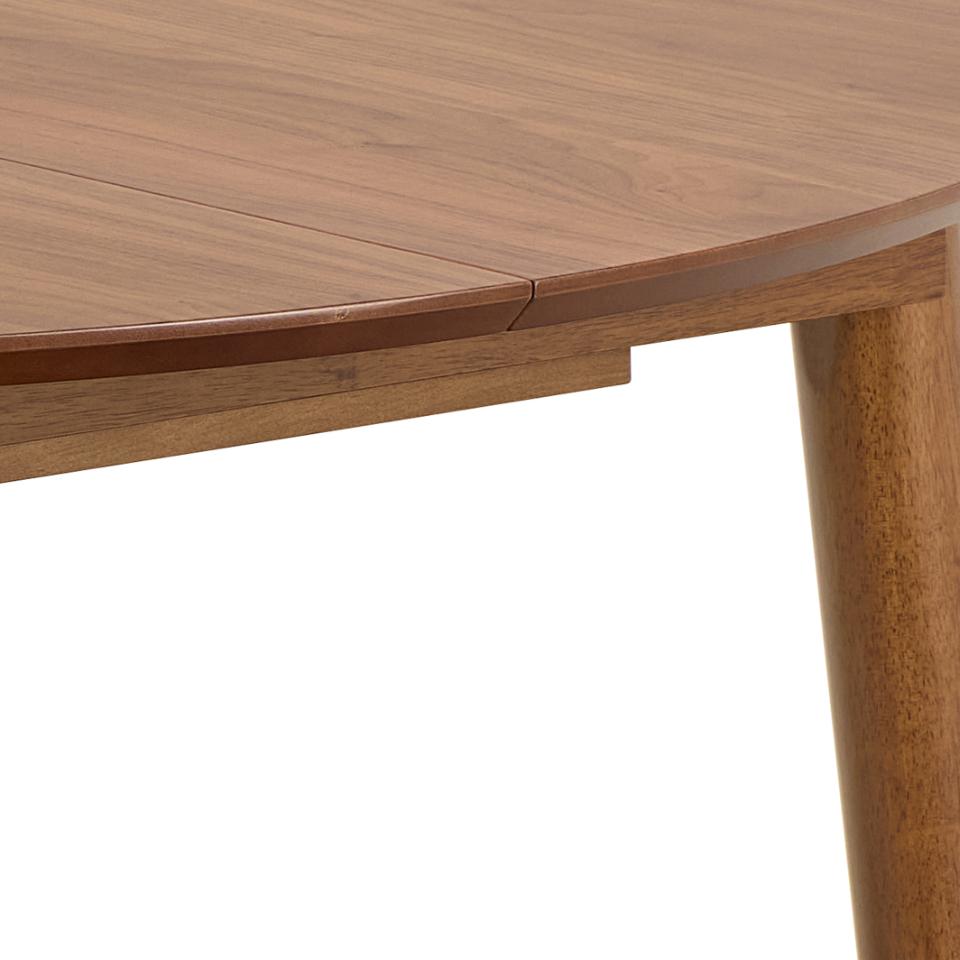 Montreux Round Extendable Walnut Dining Table 115/154cm Extending Top