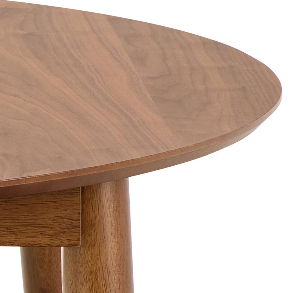 Montreux Round Extendable Walnut Dining Table 115/154cm Extending Top