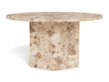 Load image into Gallery viewer, Naxos Brown Lavish Coffee Table With Lacquered Marble Top 80cm
