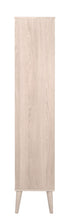 Load image into Gallery viewer, Tall narrow wooden cabinet with a light finish on a white background

