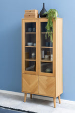 Load image into Gallery viewer, Nagano Solid Oak Display Cabinet With 4 Doors And Shelves 80x37x178cm
