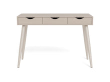 Load image into Gallery viewer, Neptun Grey Bureau Office Desk With 3 Drawers and Metal Legs 110cm
