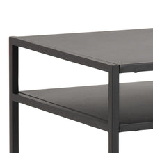 Load image into Gallery viewer, Newcastle Office Desk In Black Metal With Shelf 110x45x75cm

