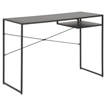 Load image into Gallery viewer, Newcastle Office Desk In Black Metal With Shelf 110x45x75cm
