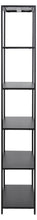 Load image into Gallery viewer, Newcastle Tall Metal Bookcase Shelving Unit Black With 5 Shelves 69x30x185cm
