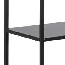 Load image into Gallery viewer, Newcastle Tall Metal Bookcase Shelving Unit Black With 5 Shelves 69x30x185cm

