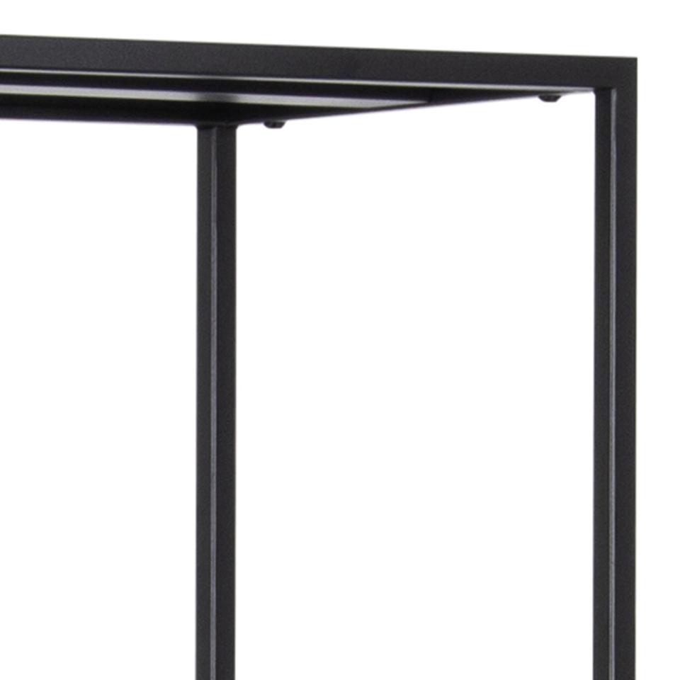 Black metal frame on a white background