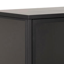 Load image into Gallery viewer, Newcastle Black Display Cabinet With 2 Glass Doors &amp; 2 Metal Shelves 80x40x99cm
