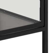 Load image into Gallery viewer, Newcastle Black Display Cabinet With 2 Glass Doors &amp; 2 Metal Shelves 80x40x99cm
