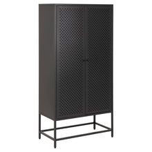 Load image into Gallery viewer, Newcastle Black Metal Cabinet 2 Doors 2 Shelves 160x40x80cm
