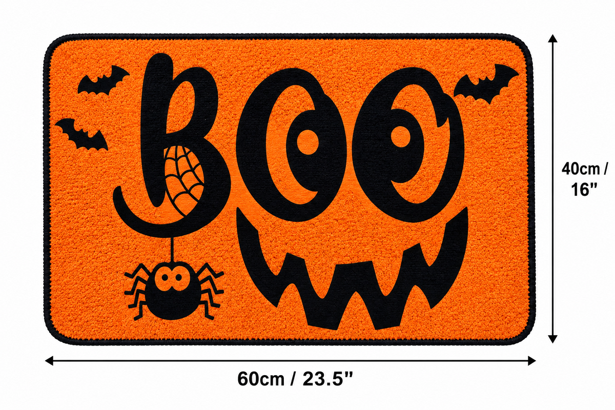 D&D theme 20D Black Door Mat Non Slip 59x40cm reads DEFINITELY NOT A TRAP DOOR