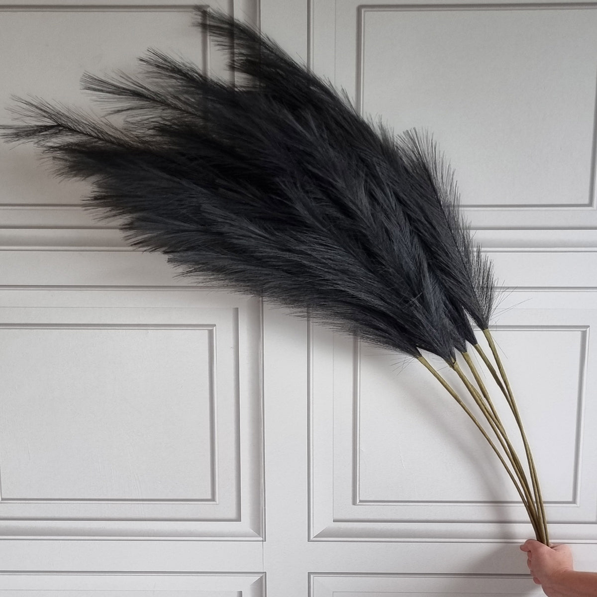 Large Faux Pampas Grass 6 Stems 115cm Tall Fluffy Artificial Dried Flower Décor Many Colours