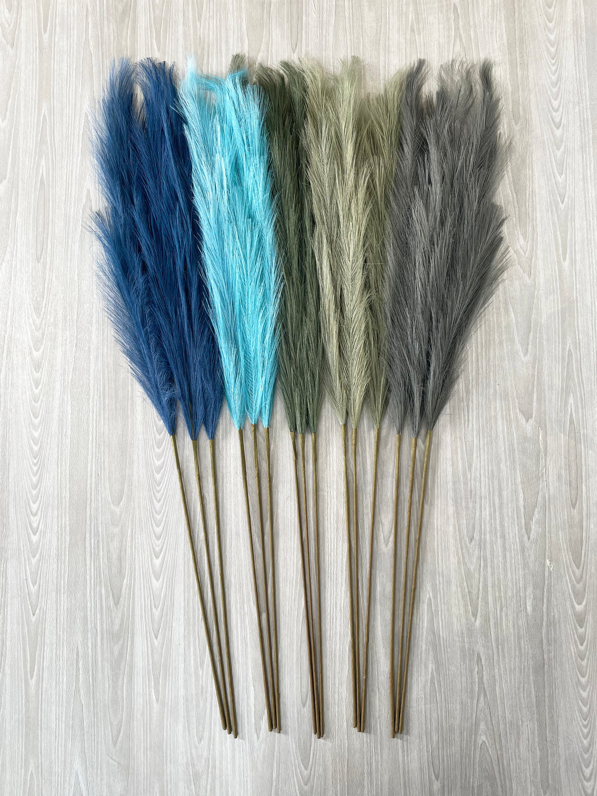 Large Faux Pampas Grass 6 Stems 115cm Tall Fluffy Artificial Dried Flower Décor Many Colours