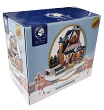 Load image into Gallery viewer, Light Up Poinsettia Place Christmas Village Scene Large LED Miniature 18cm
