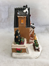 Load image into Gallery viewer, Light Up Poinsettia Place Christmas Village Scene Large LED Miniature 18cm

