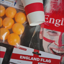 Load and play video in Gallery viewer, England Headband &amp; Face Paints St George Flag Fun Novelty Make Up Supporter Costume Set
