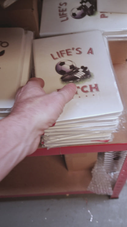A5 Novelty Design Hardback Football Notebook - Life's A Pitch