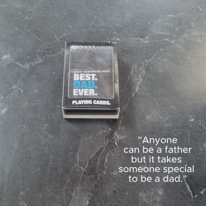 Best Dad Ever Playing Cards Fathers Day Gift Present Plastic Coated Cards