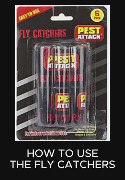 Sticky Fly Paper Rolls, 6 Pack Of Fly And Bug Catchers Pest Control