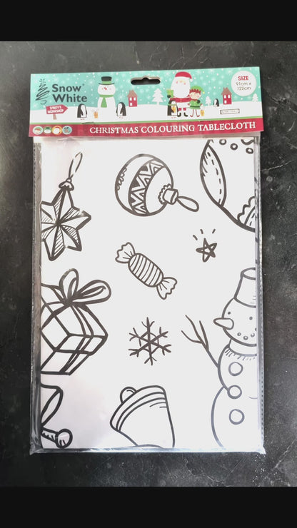 Colour Your Own Christmas Paper Tablecloth Festive Xmas Craft Fun 122x91cm