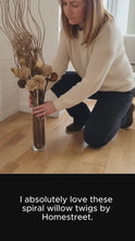 Load and play video in Gallery viewer, Spiral Twigs 20 Piece Bunch Natural Willow Table Top Decor 85cm/34 Inch
