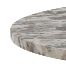 Load image into Gallery viewer, Prunus Luxury Round Coffee Table In Grey Brown Marble With Black Chrome Legs 80cm
