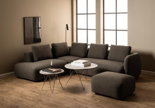 Load image into Gallery viewer, Prunus Luxury Round Coffee Table In Grey Brown Marble With Silver Chrome Legs 80cm
