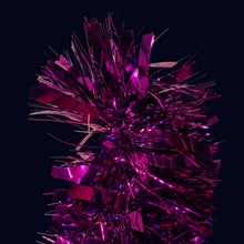 Load image into Gallery viewer, Metallic Purple Tinsel – 2 Metre Long 10cm Wide 6 Ply – Christmas Tree, Fireplace &amp; Party Decoration – 1, 5 or 10 Pack
