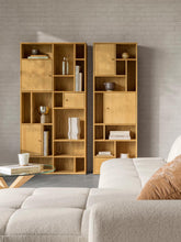 Load image into Gallery viewer, Rangoon Large Bookcase Shelving Unit In Oak With 3 Doors And Compartments 90x30x180 cm
