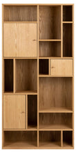 Load image into Gallery viewer, Rangoon Large Bookcase Shelving Unit In Oak With 3 Doors And Compartments 90x30x180 cm
