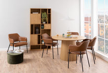 Load image into Gallery viewer, Rangoon Large Bookcase Shelving Unit In Oak With 3 Doors And Compartments 90x30x180 cm

