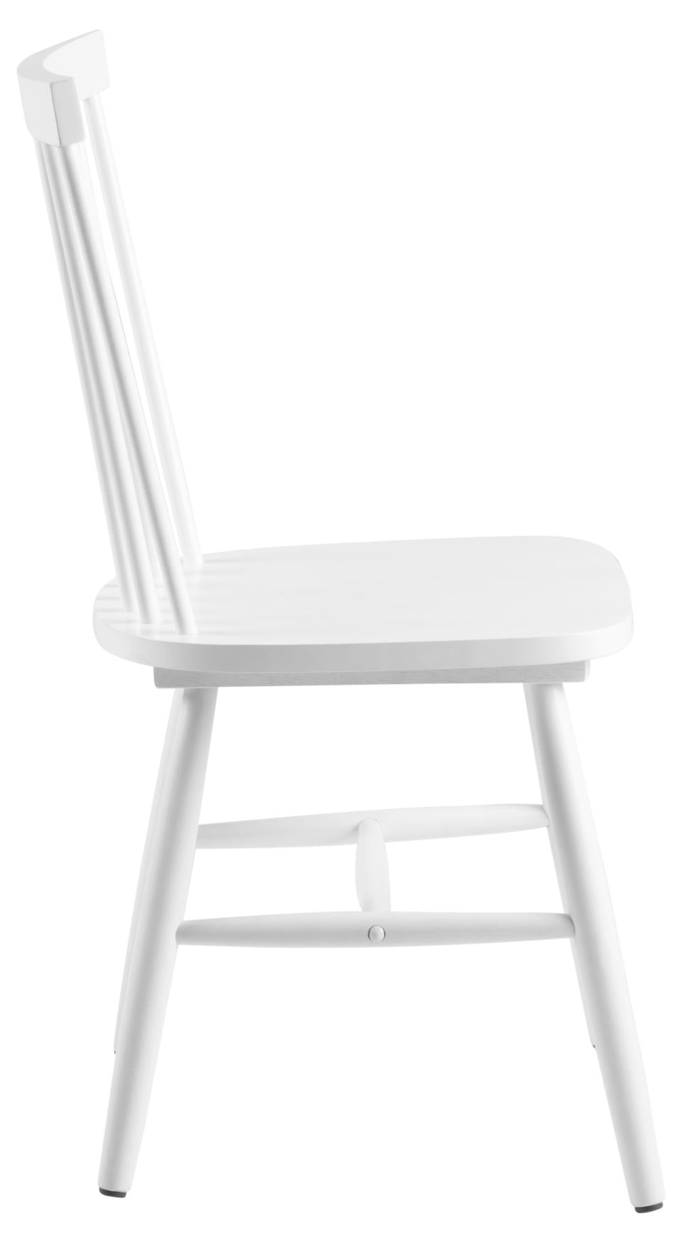 Riano White Dining Chair With Wide Base And High Back, Set Of 2 Chairs