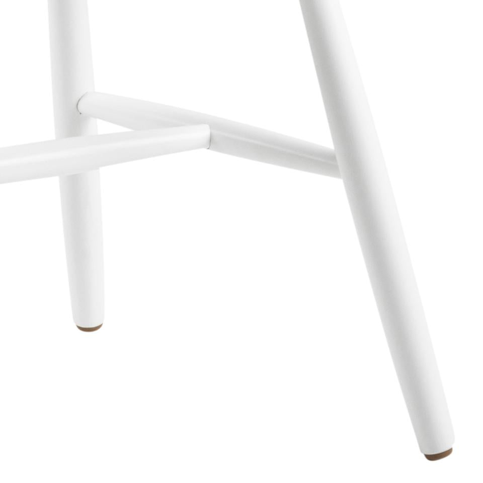 Riano White Dining Chair With Wide Base And High Back, Set Of 2 Chairs