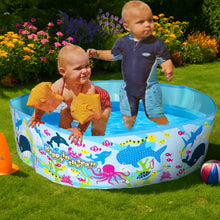 Load image into Gallery viewer, Rigid Wall Paddling Pool 4ft No Inflation Required Kids Family Pets Outdoor Splash Games 48x10&quot; (122x25cm)
