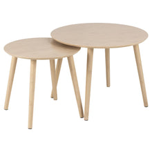 Load image into Gallery viewer, Roslin Round Bamboo Lacquered Coffee Table Set 2 Tables 60cm And 45cm
