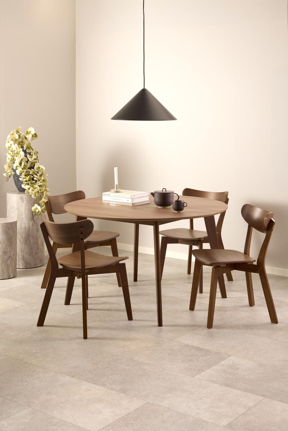 Roxby Round 120cm Walnut Dining Table Luxury Home Interior Design Furniture