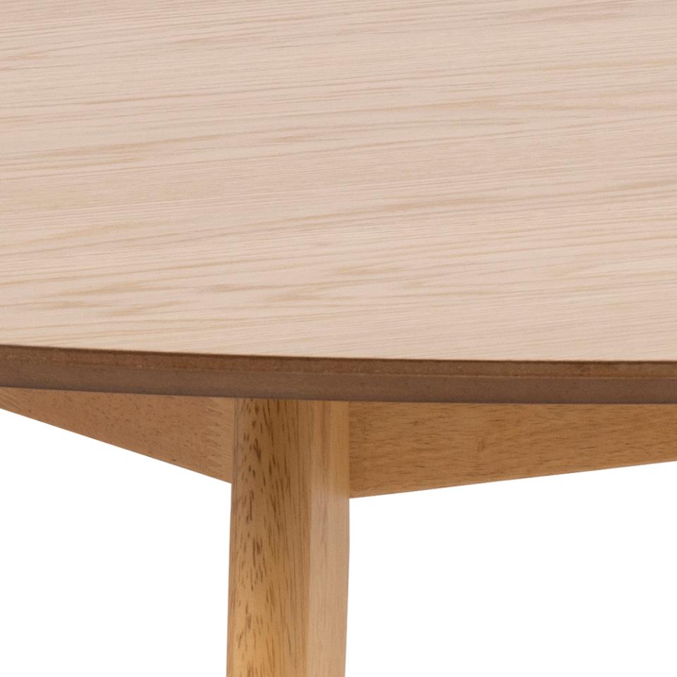 Roxby Round Large Oak Stained Dining Table Large 140cm Spacious Top