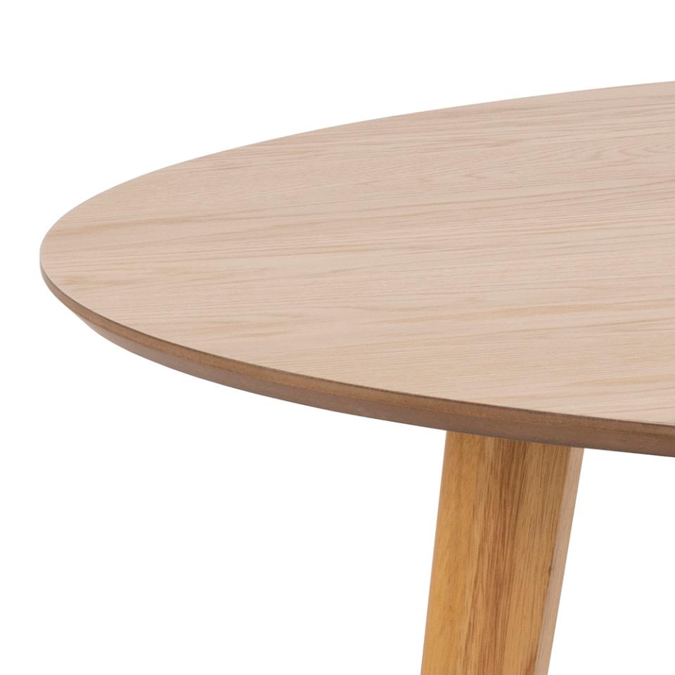 Roxby Round Large Oak Stained Dining Table Large 140cm Spacious Top