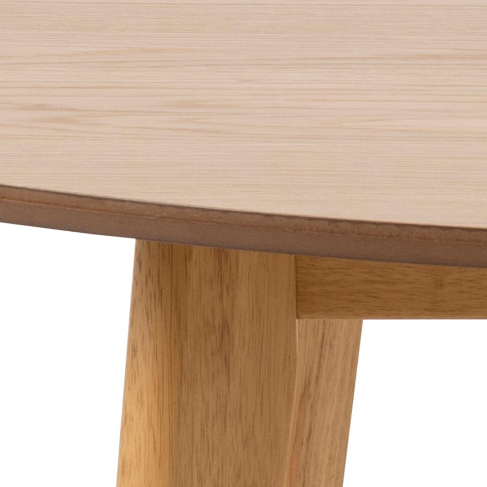 Roxby Round Large Oak Stained Dining Table Large 140cm Spacious Top