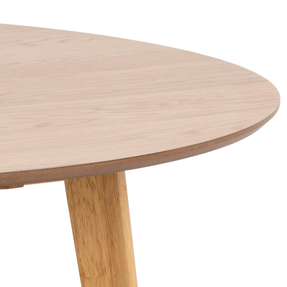 Roxby Round Large Oak Stained Dining Table Large 140cm Spacious Top