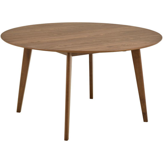 Roxby Round Large Walnut Dining Table Large 140cm Spacious Top