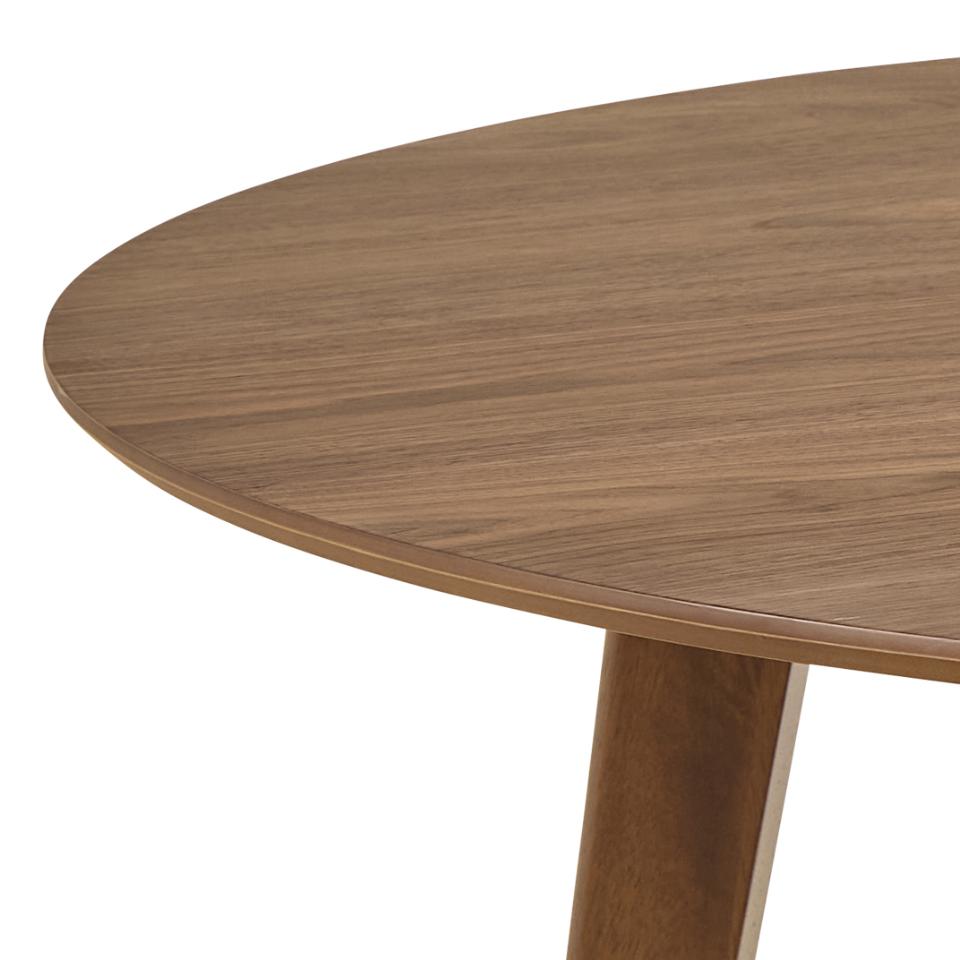 Roxby Round Large Walnut Dining Table Large 140cm Spacious Top