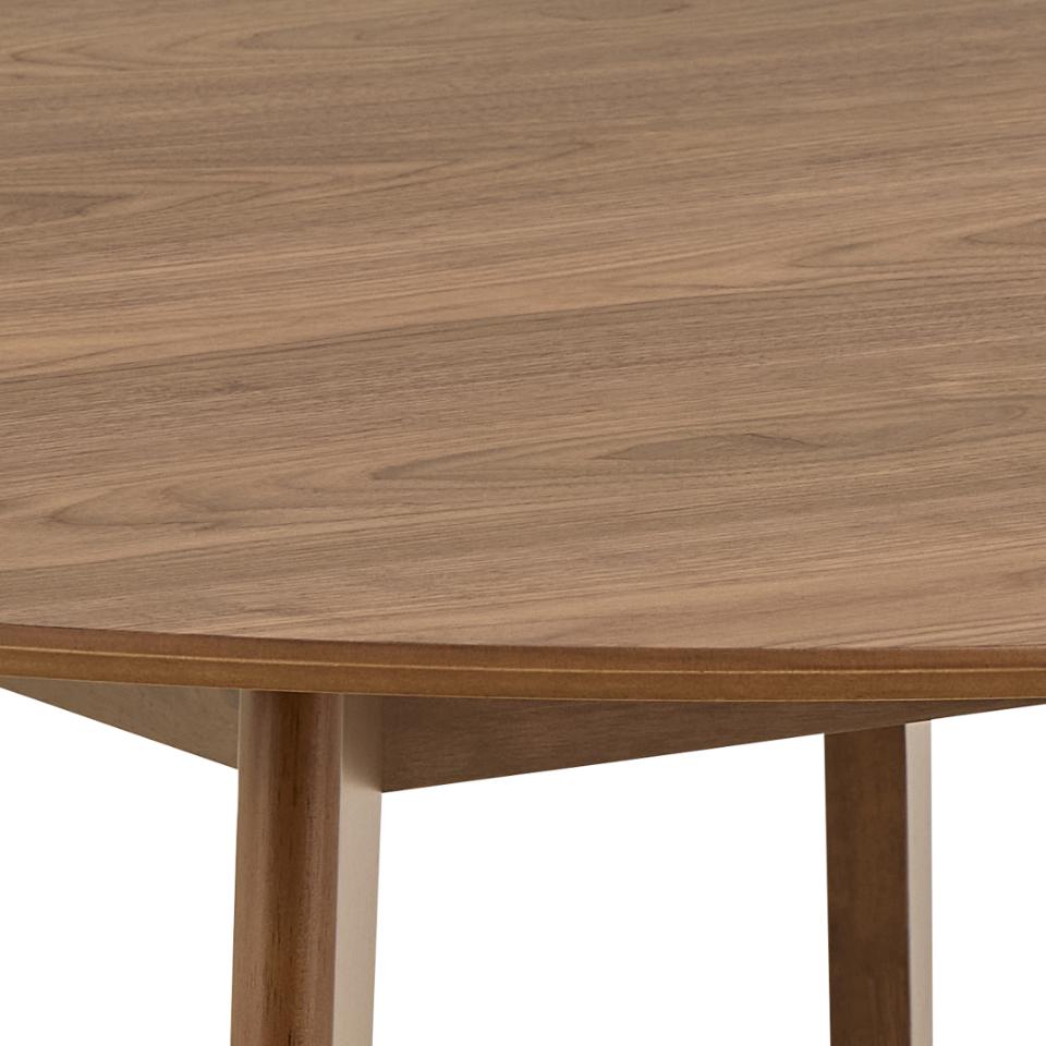 Roxby Round Large Walnut Dining Table Large 140cm Spacious Top