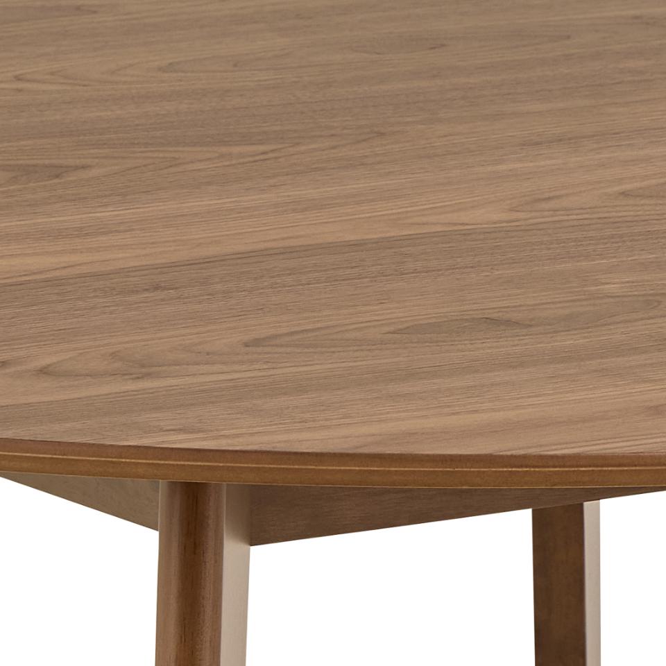 Roxby Round Large Walnut Dining Table Large 140cm Spacious Top